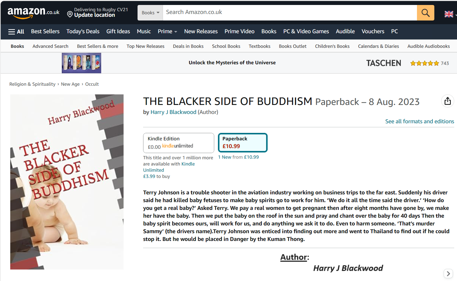 ✨Happy LAUNCH DAY Harry j blackwood, THE BLACKER SIDE OF BUDDHISM on Amazon✨